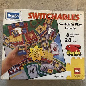 Lego Switchables Rose Art 28 Piece Jigsaw Vintage Puzzle Complete With Figure